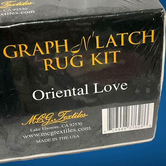 Oriental Love Graph N Latch Hook Rug Kit 37628 New Sealed 27" x 20" MCG Textiles - Picture 3 of 10